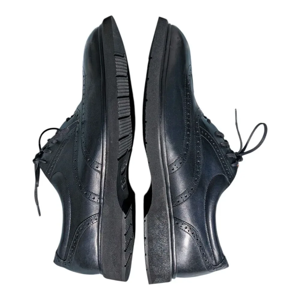 Rockport Men's Leather DresSport Wingtip Shoes Black Lace Up Size 11.5 Oxfords